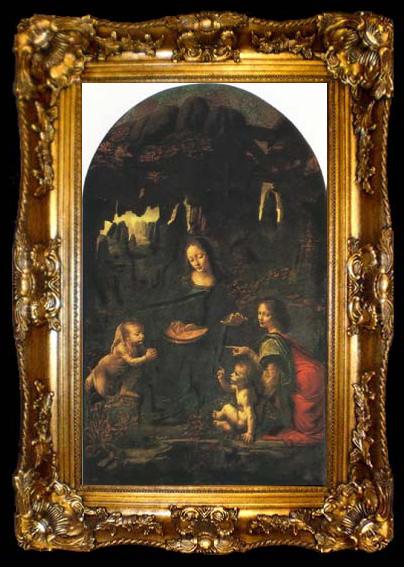 framed  Leonardo  Da Vinci Virgin of the Rocks (mk10), ta009-2